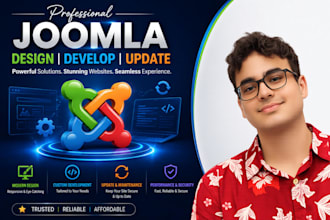 design, redesign, develop, update joomla website
