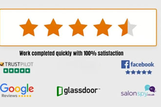 provide 3 permanent 5 star google reviews
