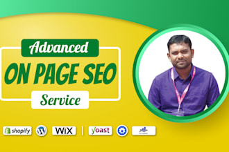 do on page SEO for your wordpress, shopify, wix and squarespace websites