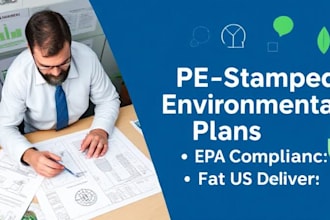 prepare pe stamped environmental engineering plans for epa compliance npdes