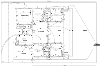 design 2dplan for new house, roof plan layout, blueprints, cad drawing,3d render
