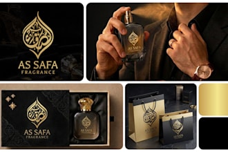design an elegant arabic calligraphy logo for your oud attar and perfume brand