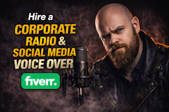 voice a radio social media advert with a british male voice