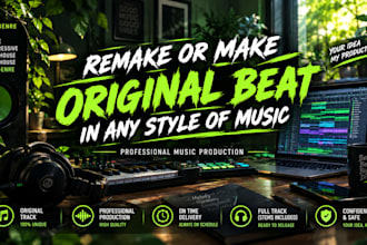 remake or make original beats in any style of music