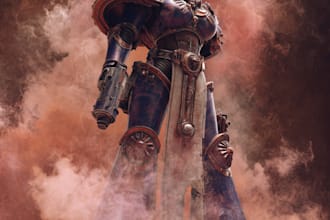 design a warhammer 40k space marine impression