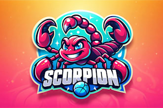 design unique scorpion logo with t shirt for your business
