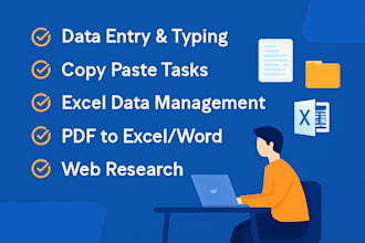 data entry in excel, google sheets, or databases