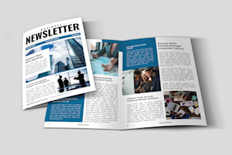 design editable newsletter, magazine layout, catalog, print or email
