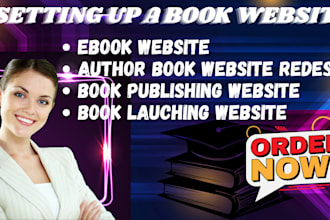 do book author website, children book website, ebook website, church website