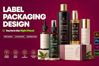 create product label design, label packaging design, product label packaging