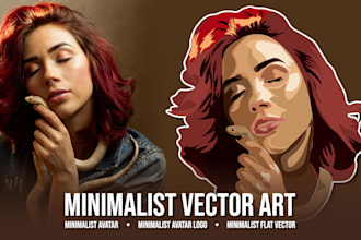 design a creative minimalist vector avatar quickly
