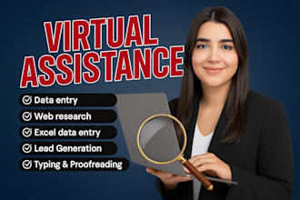 be your virtual assistant for lead generation,data entry, web research in german