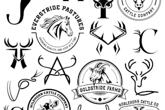 design a professional and unique vintage farm or ranch logo
