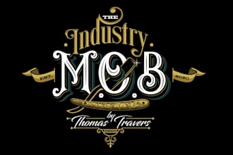 design a unique custom barber lettermark logo