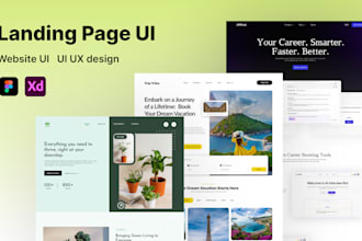 design a high converting landing page UI in figma