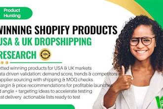 do shopify dropshipping product research for USA and UK market