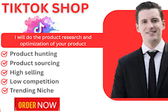 setup tiktok shop, do product research and optimization