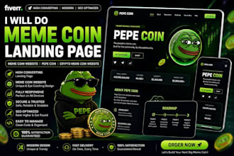 do meme coin landing page, meme coin website, pepe coin crypto meme coin website