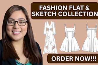 create a fashion flat for your fashion collection