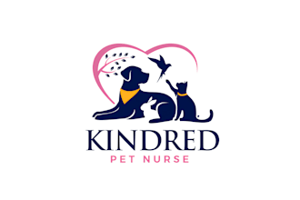 design veterinary clinic, pet, dog, cat or animal care logo
