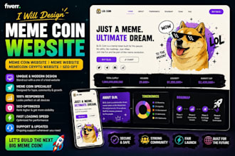 design meme coin website meme coin meme website memecoin crypto website seo opt
