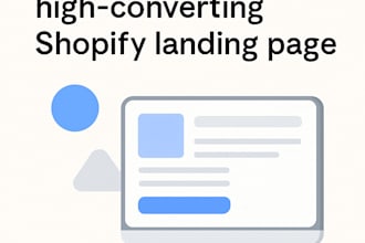 prepare a landing page for your shopify website