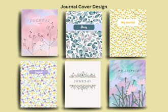 design journal covers, notebook and gratitude book covers