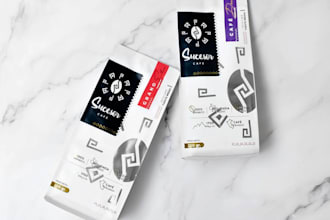 design custom box, label or packaging design