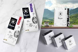 design custom box, label or packaging design