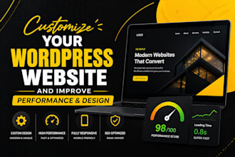 customize your wordpress website and improve performance and design