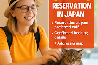 book a cat cafe in japan for you