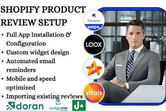 setup shopify products review yotpo vitals loox judge me junip doran ali reviews