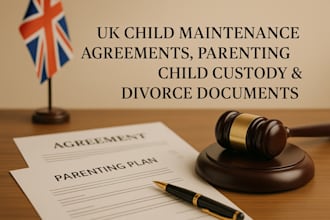 draft UK child maintenance agreements and parenting plan,child custody,divorce