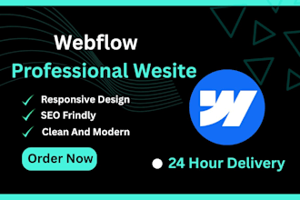 develop webflow website, full responsive