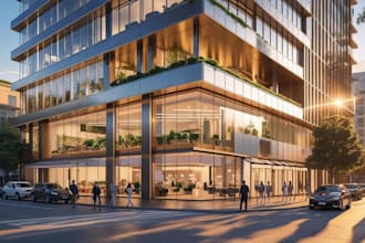 create 3d model and exterior rendering
