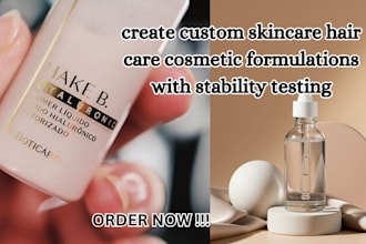 create custom skincare, hair care, cosmetic formulations with stability testing