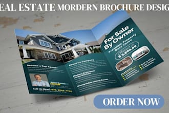design modern luxury real estate brochure and flyer