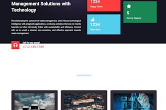 design professional frontend website using HTML, CSS, bootstrap, and react