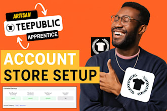 teepublic artist store create and set up professionally