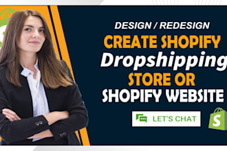 build shopify store design redesign dropshipping store shopify website design