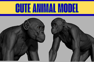 create 3d pet model, animal, creature model xgen hair,  for 3d printing or game