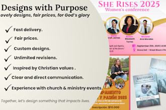 design beautiful christian flyers and church invitations