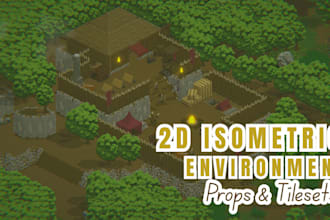 do isometric pixel game assets retro pixel art environment props pixel game art