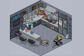 do isometric pixel game assets retro pixel art environment props pixel game art