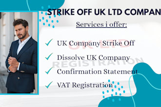 strike off, close, dissolve, restore, reinstate or activate your UK ltd or irish