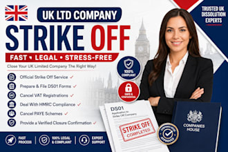 strike off uk ltd, close or dissolve uk company, reinstate your UK ltd, vat, utr