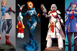 3d anime figure 3d character figurine model 3d action figure diorama miniature