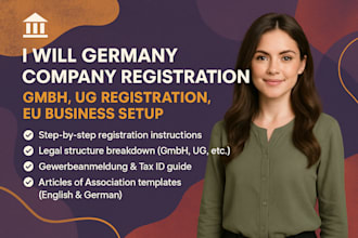 germany company registration, gmbh, ug registration, eu business setup