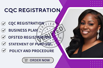 handle cqc registration, cqc compliance, business plan, policy and procedure
