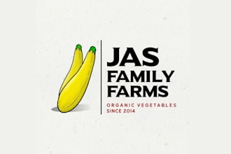 design bold friendly large family veggie farm logo